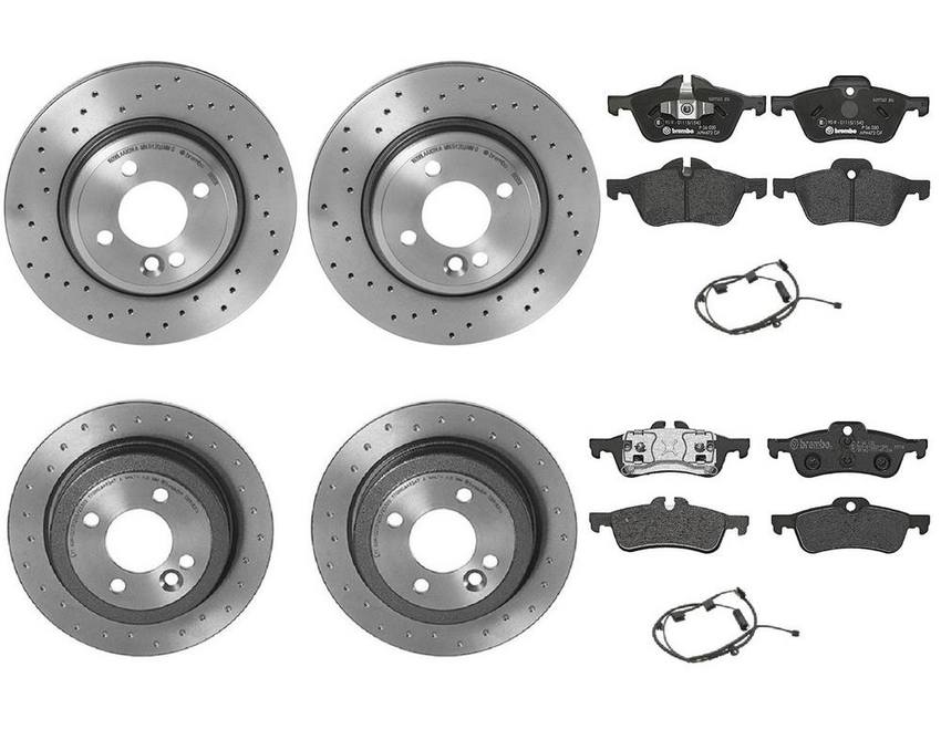 Mini Brakes Kit - Pads & Rotors Front and Rear (276mm/259mm) (Xtra) (Low-Met) 34356778175 - Brembo 3724572KIT